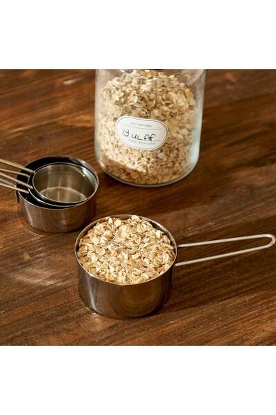 Bella Maison Vave Çelik Ölçü Kabı Seti Beyaz