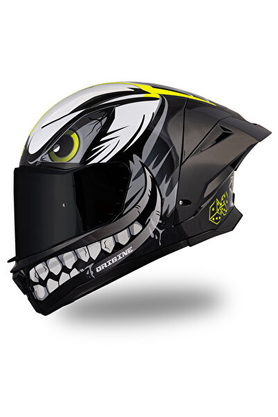 Origine Pista Joker Sarı Kask Gri Vizörlü