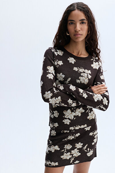 Mudo Floral Patterned Jacquard Sweater