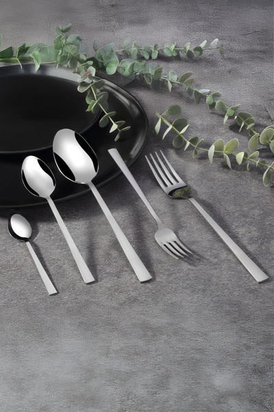 Gökdil Kayern 30 Piece Simple Fork & Spoon & Set for 6 People
