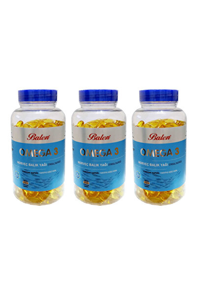 Balen Omega 3 Norveç Balık Yağı 1380 Mg 200 Kapsül x 3 Adet (Tri-gliserid Form)