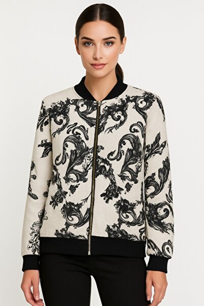 Etos Жіночий піджак Elit Шикарний принт на блискавці та довгі рукави.