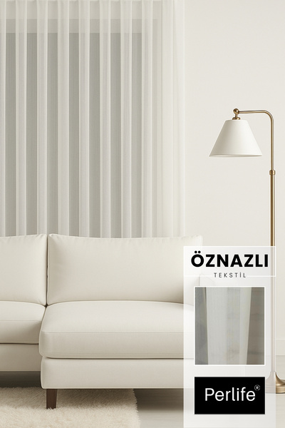 Perlife Gold ® Bamboo Tulle Curtain – Modern, Frequent Pleats and Simple |   Measure Your Full Height and Write It to the Seller as a Question!