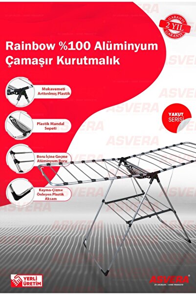 ASVERA RAİNBOW %100 ALÜMİNYUM ÇAMAŞIR KURUTMALIK