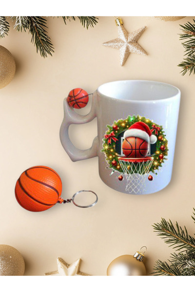 LADİJİTAL BASKI ÇÖZÜMLERİ New Year's Visual Basketball Collective Trophy and Basketball Ball Keychain