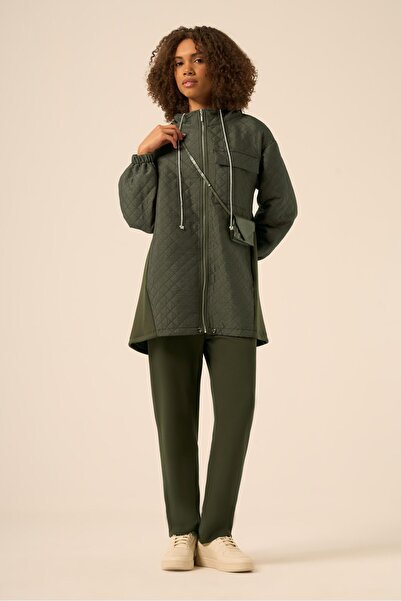 FTZ WOMEN Ftz Γυναικεία Καπιτονέ Λεπτομέρεια Κοστούμι Χακί 30937