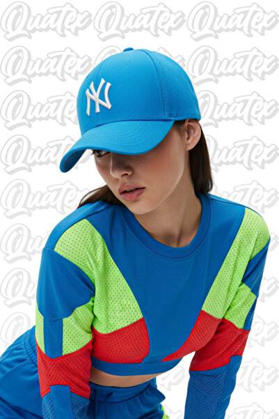 QUATEX Ny New York Вишита шапка – Синя 100% бавовна Габардин Unisex модель