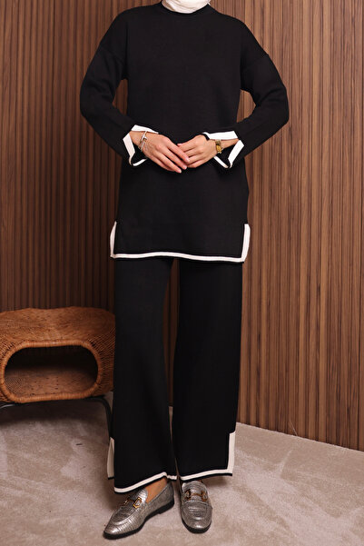 Balenbi Γυναικείο oversized Συχνό Πλεκτό άνοιγμα Σετ Τρικοτοπλεκτό Χιτζάμπ 1146