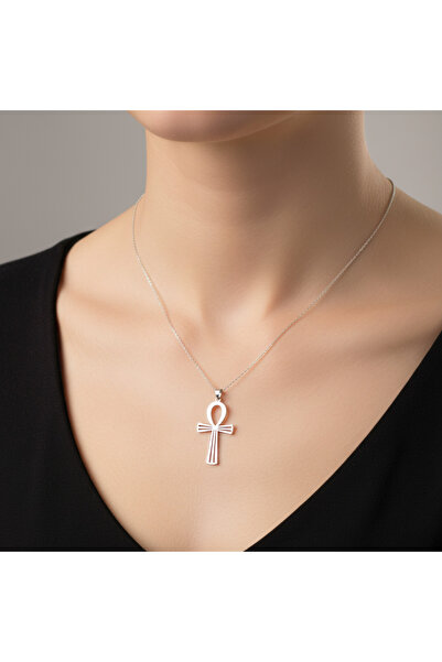 TabiTela 925 Ayar gümüş kolye Mısır Ankh Sembolü SM6725