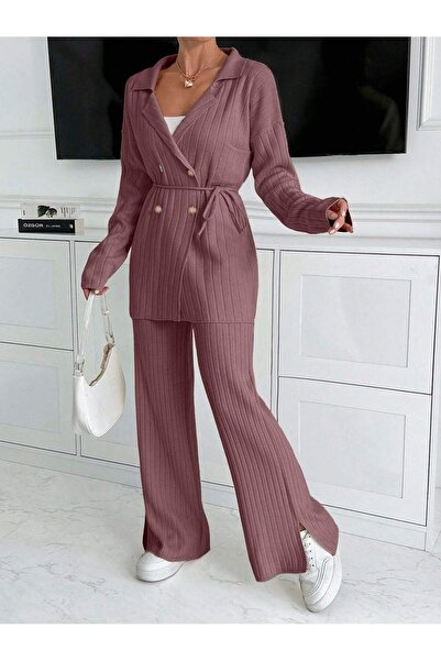 STF MODA SET DE TRICOTAJ CULOARE TRANDAFIR CU IP