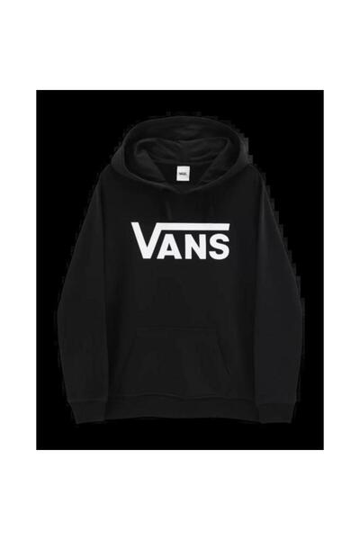 Vans Wm Drop V Logo Hoodie-B Women's Sweat Shirt Vn0A5Hnpblk1 Black-Xs