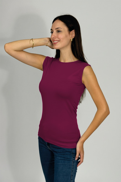 Betimoda Body cu prune pentru damă - Gât crew, mânecă zero, 1 bucată