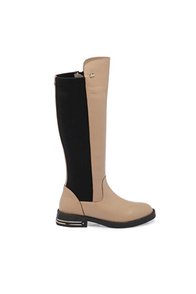 Tergan Vizon Hakiki Deri Kadın Klasik Çizme - K24K1CM67660-A44