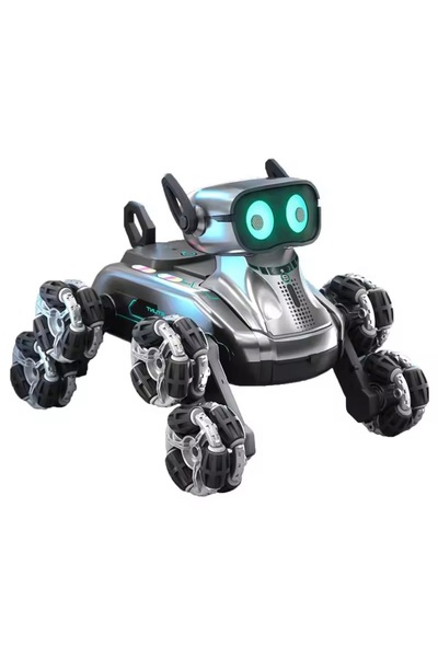Stunt Robot dog sensörlü Uzaktan kumandalı şarjlı 8 teker akrobat köpek müzikli ve led ışıklı köpek araba
