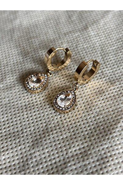 BİJUKO TAKI Stilinizi Parlatın أقراط نسائية أنيقة بمظهر حجر الدمعة، لون ذهبي ...