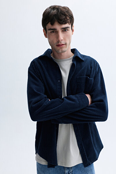 Mudo Regular Fit Long Sleeve Velvet Shirt