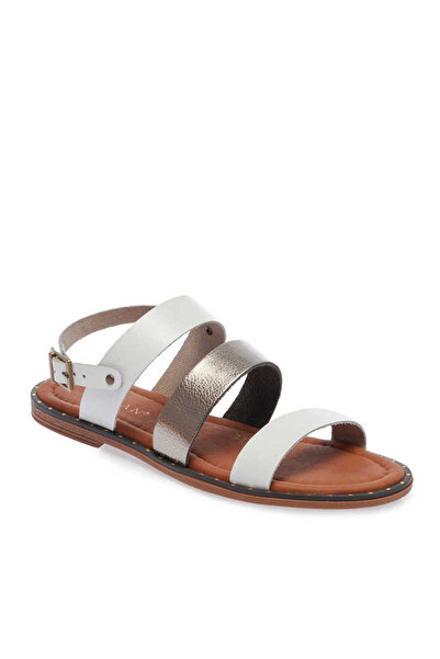 Tergan Beyaz Hakiki Deri Kadın Sandalet - K24Y1SN67267-A26