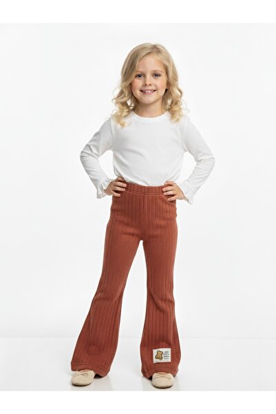 Şenkız Kız Çocuk Esnek Günlük Rahat Yüksek Bel Fitilli Tayt