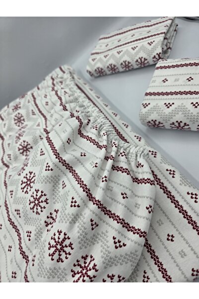 pınarhome collectıon ''Pazen'' Fabric 100% Cotton (Nostalgic Patterns That Will Remind You of 90S) Elastic Fitted Sheet+ Pillowcase)