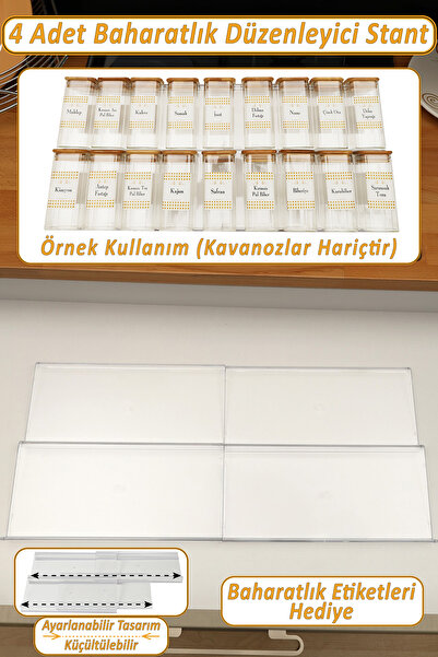 color house Підставка-органайзер для спецій на 4 ящика 305 см х 13 см, без ба...