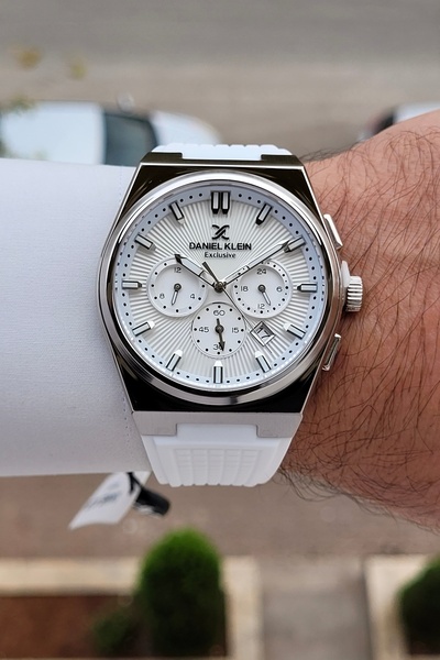Daniel Klein Kasası Metalik Kordonu Beyaz Renk 2 Yıl Garantili 44 Mm Gösterge...
