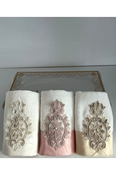 SERENART HOME Serenarthome Towel Set of 6 with Lace Boxed Kitchen Towel Set