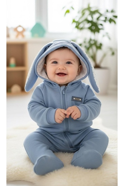 genybaby Unisex Baby Rabbit Eared Unisex Jumpsuit