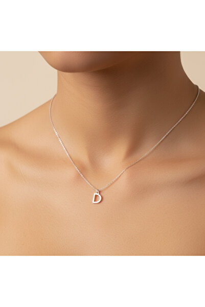 TabiTela 925 Ayar gümüş kolye "D"harfi SM632