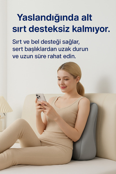 NO BRAND VISCORA Ortopedik Vücut Destek Minderi – Space Memory Foam -Yıkanabilir Kılıf – Ofis/Ev/Yatak