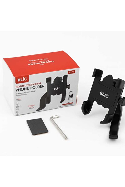 Blic Rose Teknoloji Bst9 Ayna Bağlantılı Motosiklet Telefon Tutucu