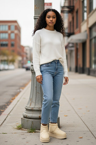 Long Star Women's Beige 5cm Thick Sole Parachute Inflatable Boat Waterproof Water Sled Boat