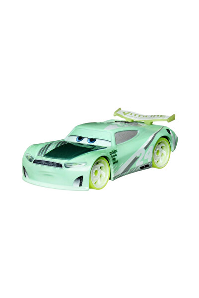 mattel CARS GLOW RACERS CHASE RACELOTT METAL CAR 1 TO 55 SCALE
