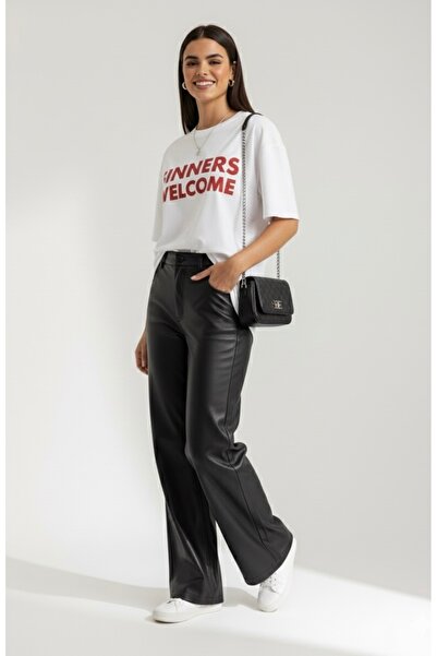 AS Anita Store Red Printed Oversized Basic T-Shirt