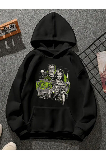 COMVİCHO سويت شيرت The Munsters 2 مطبوع للجنسين