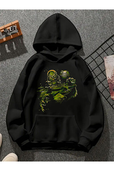 COMVİCHO سويت شيرت مونستر مطبوع للجنسين