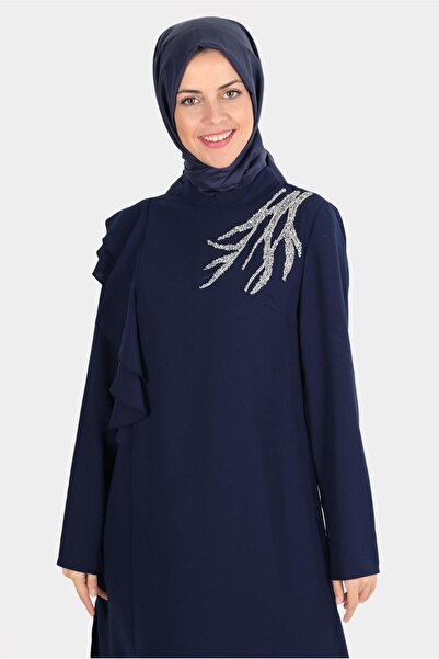 Alvina TAŞLI VOLANLI KREP İKİLİ PANT. TAKIM 30267