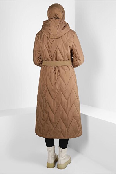 Alvina Hooded Belted Coat 90422