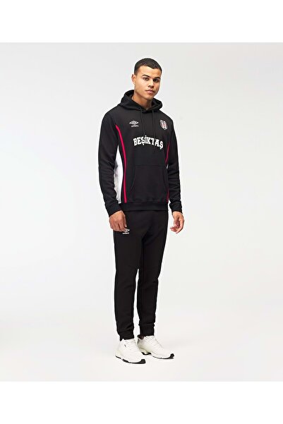 Beşiktaş S.K. Bjk Umbro 25/26 Команда Тренувальний бавовняний чоловічий худі з капюшоном ЧОРНИЙ