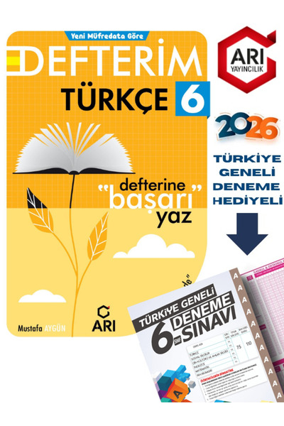 Arı Yayıncılık 6.sınıf Türkçe Defteri