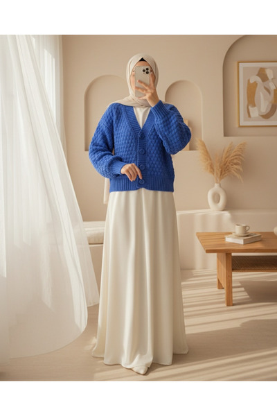 Modamorfo Embossed Knitted Buttoned Sweater Cardigan -Saks