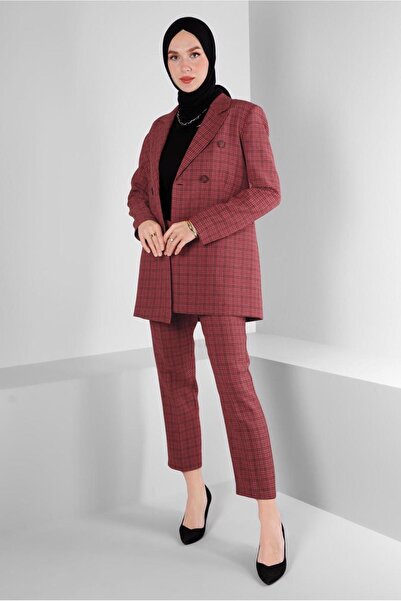 TRENDTESETTÜR WOMEN'S RED PANT SUIT T 30307