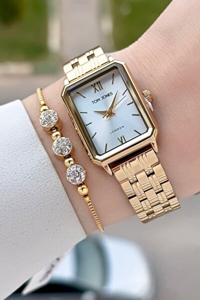 Tom Jones Gold Renk Kadın Kol Saati ve Bileklik