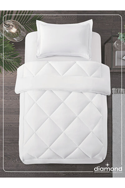 Donetella 2-Piece Comforter Set – Single Size 170x230 cm, Microfiber, Solid Quilted 350 Gsm Filling