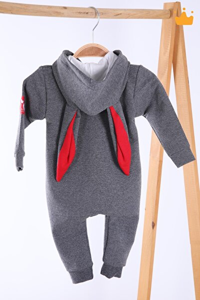 Babyhola Zippered Rabbit Eared Jumpsuit 5014