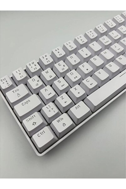 Z00 T60 Beyaz Renk Blue Switch Rgb Gaming Oyuncu Klavyesi Mekanik 62 Tuş 18 Ayarlanabilir Led Gaming