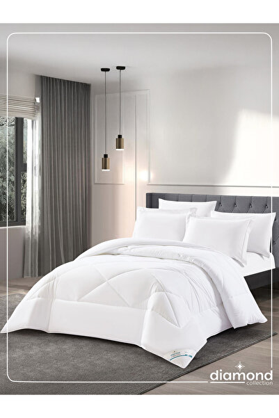 Donetella 6-piece Comforter Set – King Size 260x240 Cm, Microfiber, Solid Quilted 350 Gsm Filling