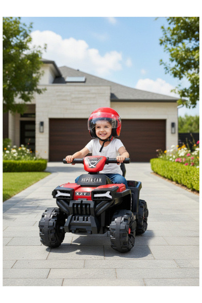 CAR سيارة كهربائية للركوب، بطارية 6 فولت، محرك 380، مع موسيقى وأضواء وتعليم مبكر 29-GB931-RED