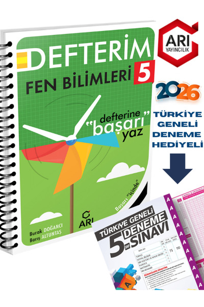 Arı Yayıncılık 5. Sınıf Fenito Akıllı Fen Bilimleri Defteri