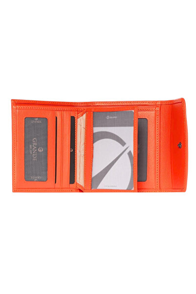 Grande 2614 Genuine Leather Women's Wallet Orange