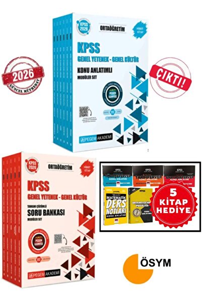 Pegem Akademi Yayıncılık 2026 Pegem Ortaöğretim GYGK Konu Anlatım+Soru Bankas...